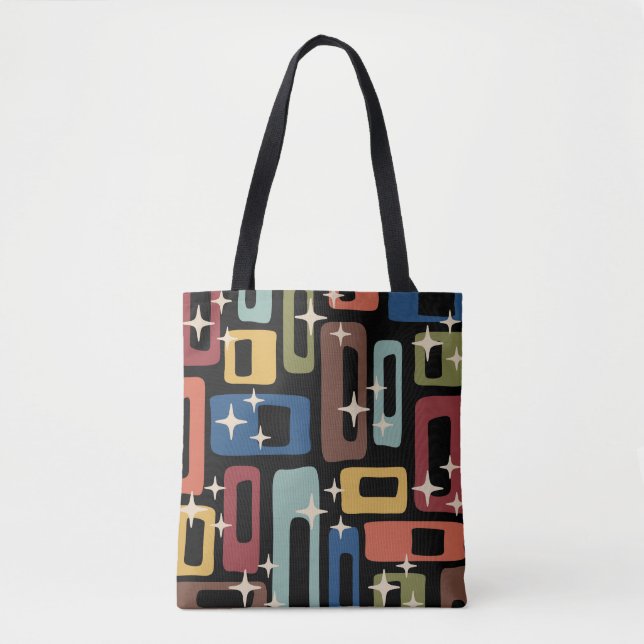 Retro Mitte Jahrhundert Modernes Abstrakt Tasche (Vorderseite)