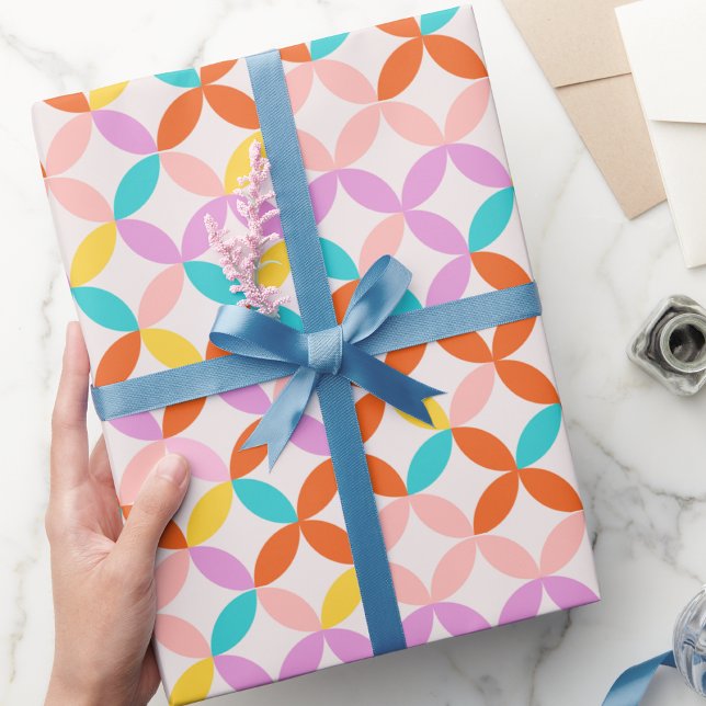 Retro Mitte Jahrhundert Modernes Abstraktes Muster Geschenkpapier (Von Creator hochgeladen)