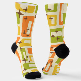 Retro Mitte Jahrhundert Modernes Abstraktes Muster Socken