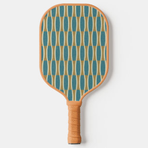 Retro Mitte Jahrhundert Modernes Button Streifen M Pickleball Schläger
