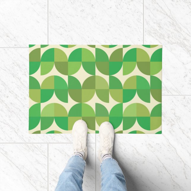 Retro Mitte Jahrhundert Modernes geometrisches Mus Fußmatte (Indoor)
