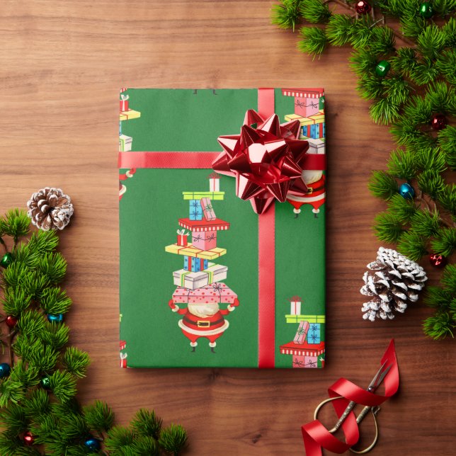 Retro Mitte Jahrhundert Weihnachten Weihnachten mi Geschenkpapier (Feiertagsgeschenk)