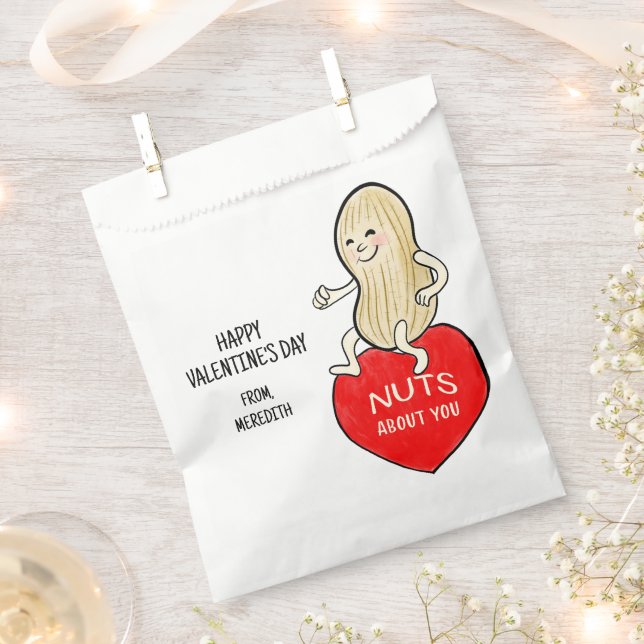 Retro Mitte Jahrhunderts Stil Nüsse über Sie Valen Geschenktütchen (Ausgeschnitten)