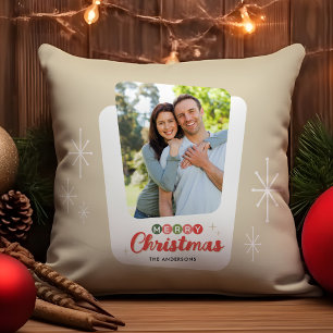 Retro Mittelalter Modernes Foto Weihnachten Kissen