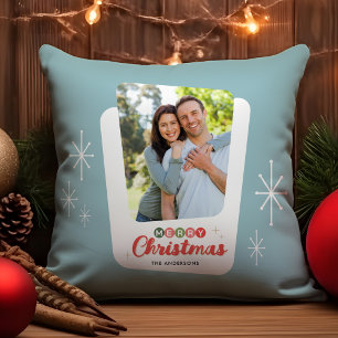 Retro Mittelalter Modernes Foto Weihnachten Kissen