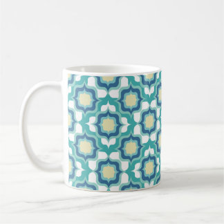 Retro Mittelmeer Blau Weiß Kaffeetasse