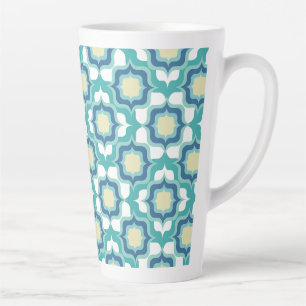 Retro Mittelmeer Blau Weiß Milchtasse