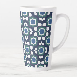 Retro Mittelmeer Navy Blau Weiß Milchtasse