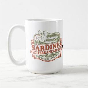 Retro-Mittelmeer-Sardinen-Dose Retro-Seacuterie Kaffeetasse