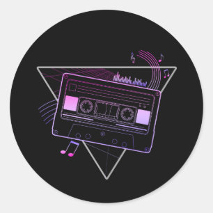 Retro Mix Runder Aufkleber