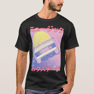 Retro Mix Tape 80er Vaporwave Ästhetik Japanisch O T-Shirt