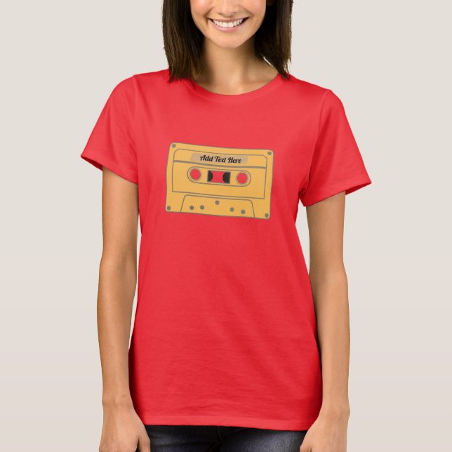 Retro Mix Tape. Personalisierter T - Shirt (Vorderseite)
