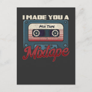 Retro-Mixtape-Liebhaber für Musik aus den 80er und Postkarte