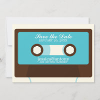 Retro Mixtape Wedding Save the Date
