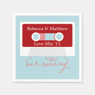 Retro Mixtape Wedding Serviette