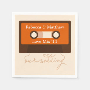 Retro Mixtape Wedding Serviette