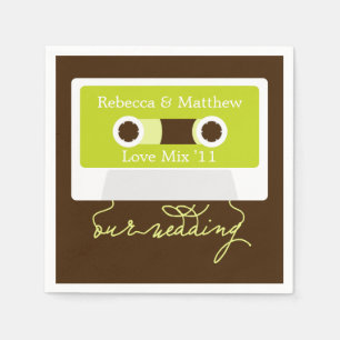 Retro Mixtape Wedding Serviette