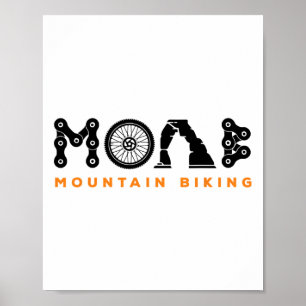 Retro Moab Utah Souvenir Mountainbike MTB Trail Poster