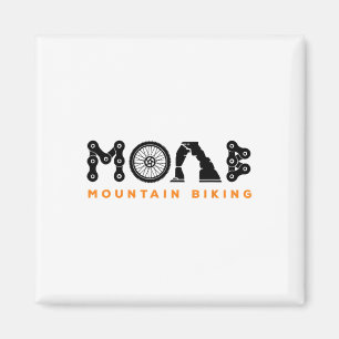 Retro Moab Utah Souvenir Mountainbiken Mtb Trail Magnet