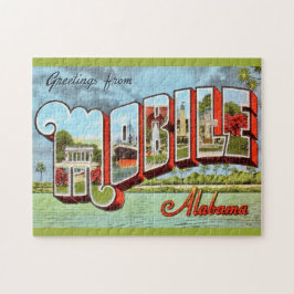 Retro Mobile Alabama Postcard