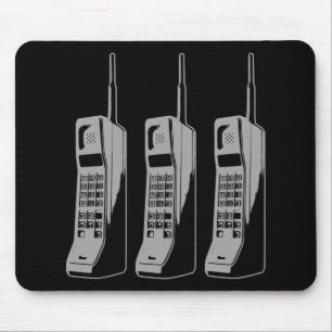 Retro-Mobiltelefon-Grafik Mousepad