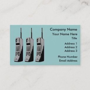 Retro-Mobiltelefon-Grafik Visitenkarte
