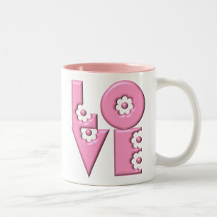 Retro Mod 3D-LIEBE Zweifarbige Tasse