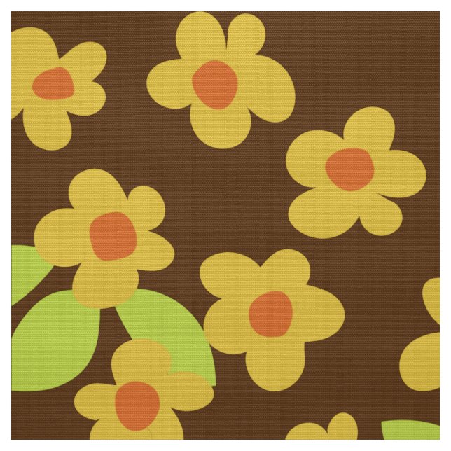 Retro Mod 60er 70er Blume Stoffmuster Stoff (Muster)