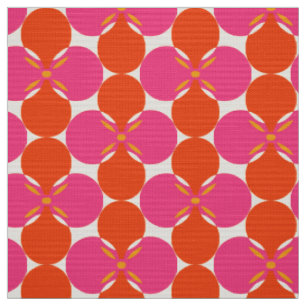 Retro Mod 60er 70er Blume Stoffmuster Stoff