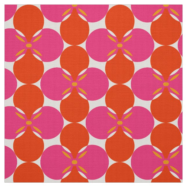 Retro Mod 60er 70er Blume Stoffmuster Stoff (Muster)
