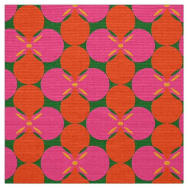 Retro Mod 60er 70er Blume Stoffmuster Stoff (Muster)