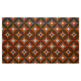 Retro-Mod-60er-70er-Blumenstoffmuster Stoff