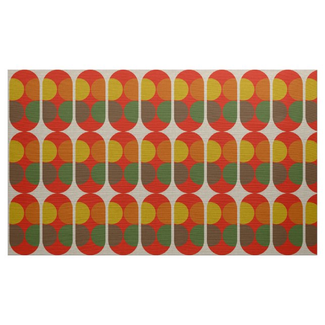 Retro Mod 60er 70er Stoffmuster Stoff (Yard (91,4 cm))