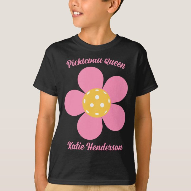 Retro Mod 70s Ckleball Flower D  T-Shirt (Vorderseite)