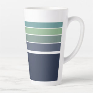Retro/Mod blau und grün gestreift Milchtasse