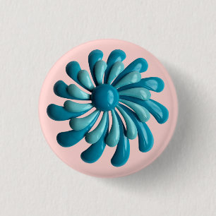 Retro-MOD-Blume - Blumensommer-Dekoration Button