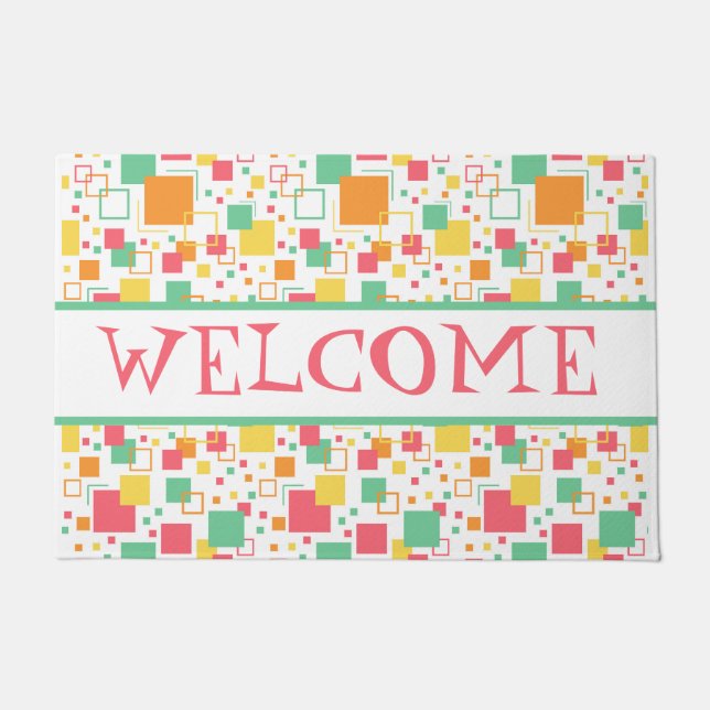 Retro Mod Citrus Fußmatte (Vorderseite)