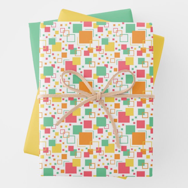 Retro Mod Citrus Geschenkpapier Set (Beispiel)