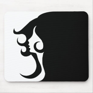 Retro Mod Frau Mousepad
