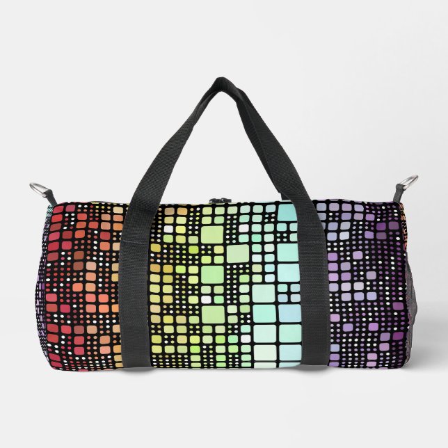 Retro Mod Geometric Groovy Funky Neurogender Pride Duffle Bag (Vorderseite)