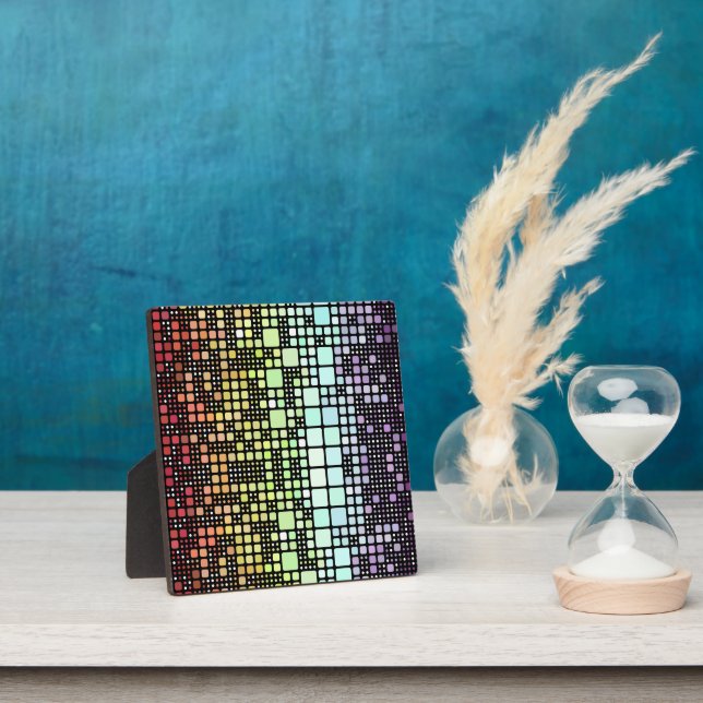 Retro Mod Geometric Groovy Funky Neurogender Pride Fotoplatte (InSitu)