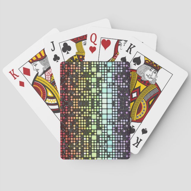 Retro Mod Geometric Groovy Funky Neurogender Pride Spielkarten (Rückseite)