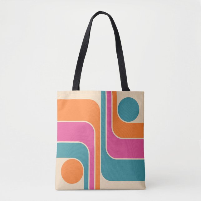 Retro-Mod-Geometrisches Design Tasche (Vorderseite)