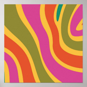 Retro Mod Mitte Jahrhundert Abstrakt Poster