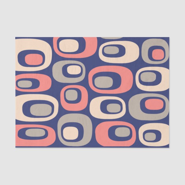 Retro Mod Muster Seidenpapier (Vorderseite)