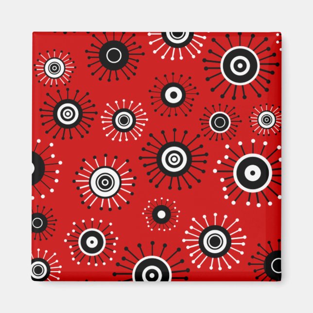 Retro Mod Sternexplosion Magnet (Vorne)