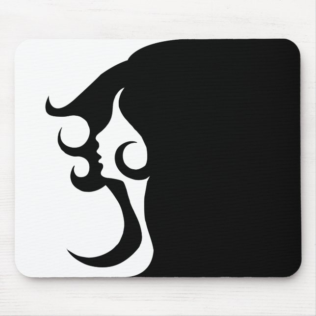 Retro Mod Woman Mousepad (Vorne)