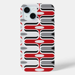 Retro Mod Zig Zag Muster Rote Schwarze Kunst title_seo2