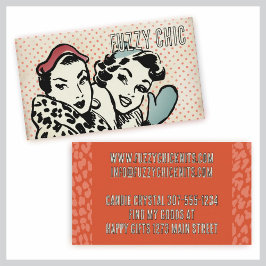 Retro-Models, die Strickkiste fingerfertig machen Visitenkarte