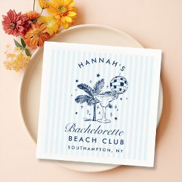 Retro Modern Bachelorette Gray Paper Napkins Serviette